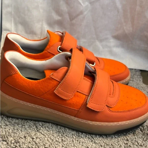 ACNE Studios Perey Orange Velcro Sneakers - Picture 6 of 8
